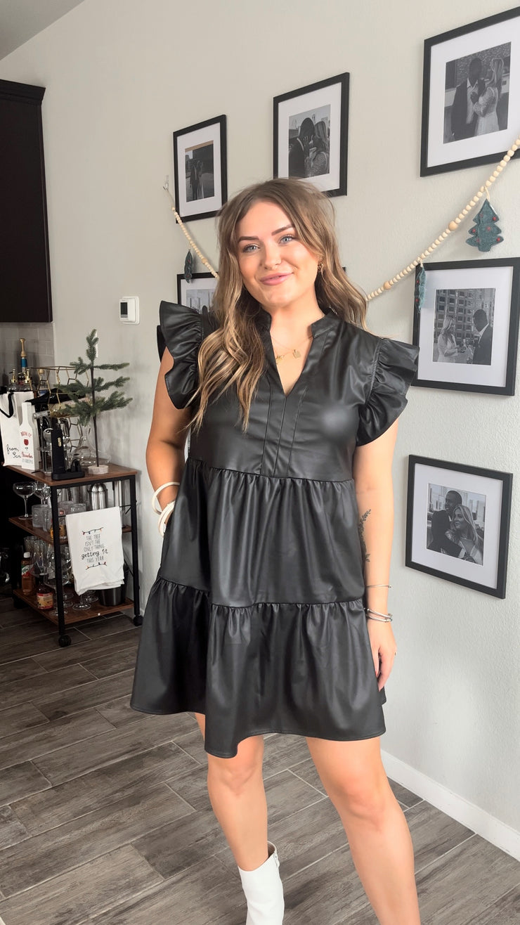 Black Leather Dress